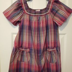 Girls SZ Large Mossimo plaid smocked dress Target